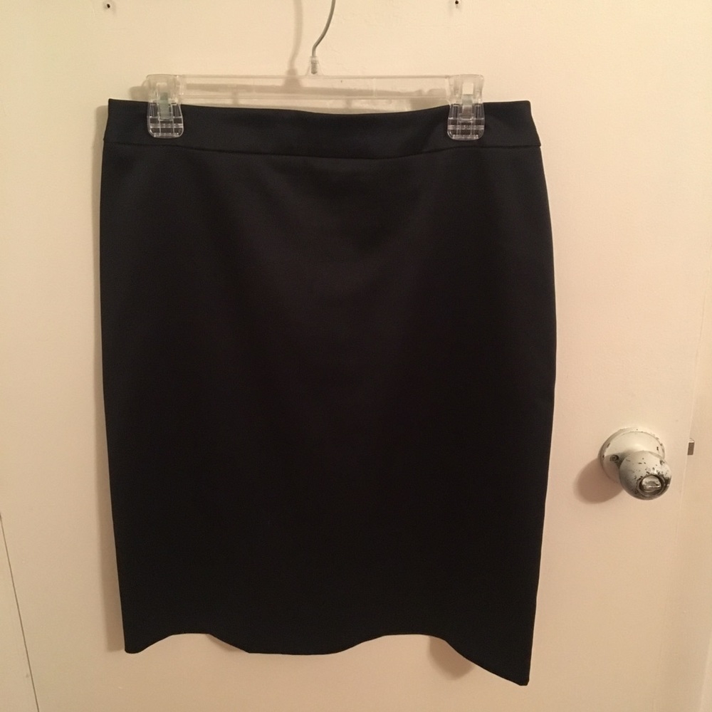 Black silk Pencil Skirt